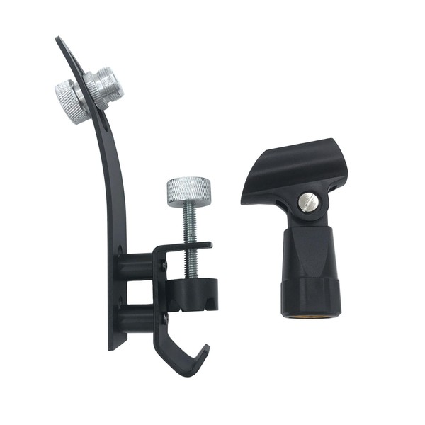 TUOREN Drum Rim Microphone Clamp with Universal Shockproof Plastic Microphone