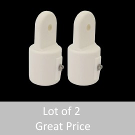 Unbranded 7/8" Nylon Outside Eye End WHITE Boat Bimini Top {SOLD AS A PAIR}