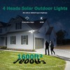 omibee 3000LM Solar Lights Outdoor, 4 Adjustable Heads Solar Motion