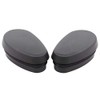 NewYall Set of 2 Black Oval Running Board End Caps