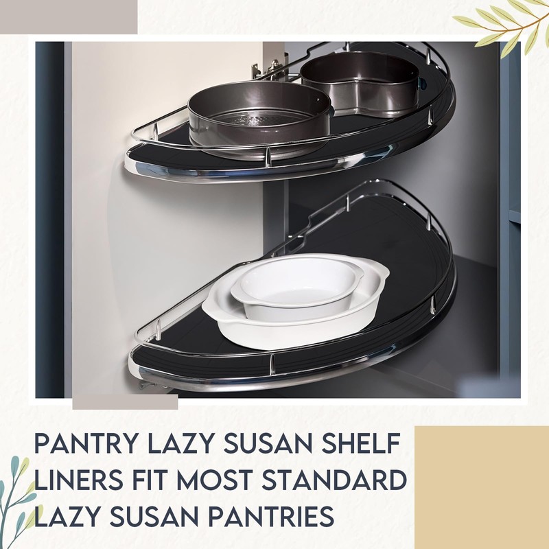 DoubleFill 2 Pack 26 Inch Lazy Susan Shelf Liner Silicone