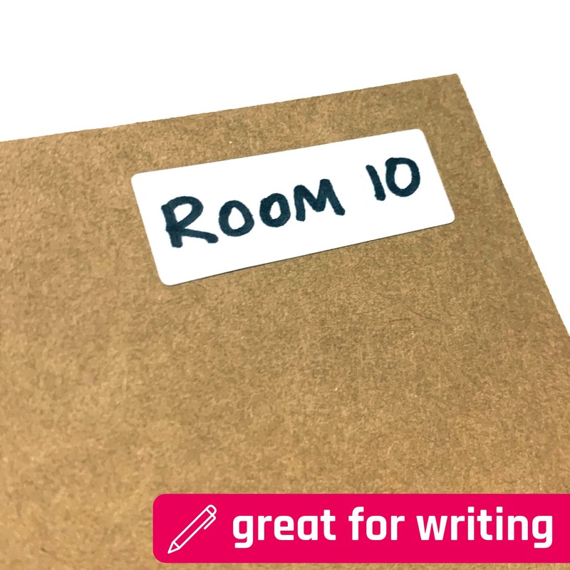 13 x 8 mm, 2000 Pack, Matte White Sticky Labels