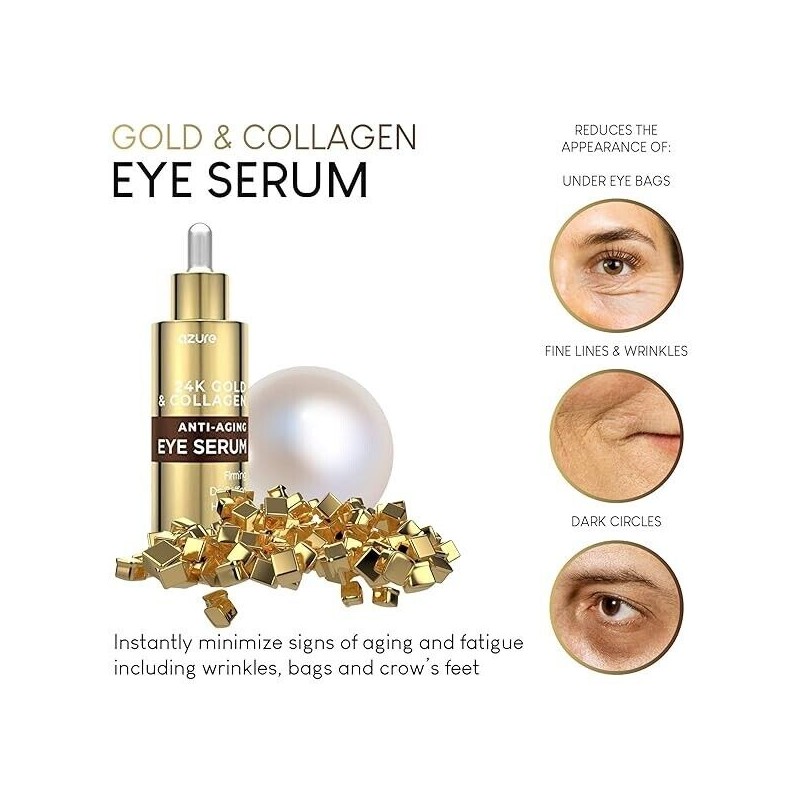 AZURE 24K Gold & Collagen Anti Aging Eye Serum -