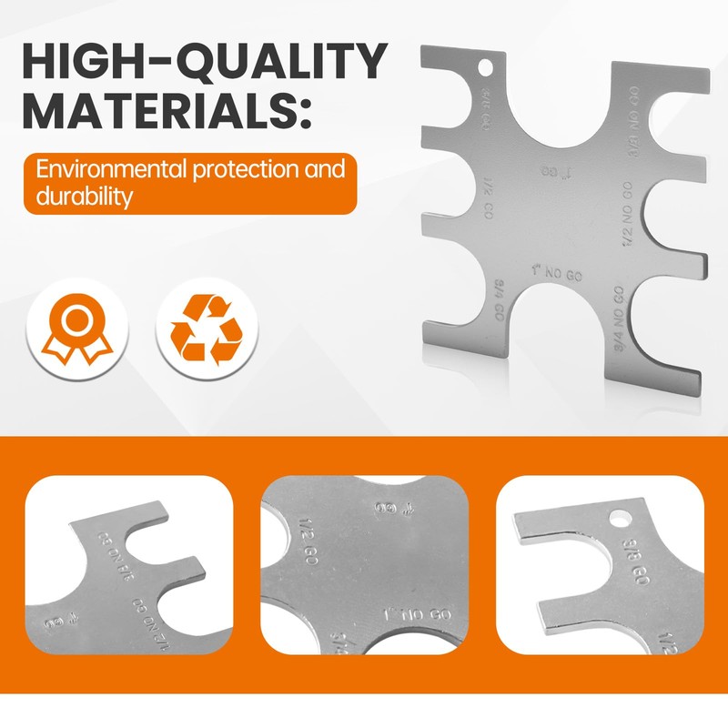 PEX Crimp Tool Go/No-Go Gauge, 3/8 In Replace for SharkBite