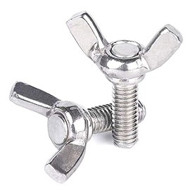 20 Pcs M4 Carbon Steel Zinc Plating Wing Butterfly Screws Bolts,Wing Bolt,Machine Fastener,Thumb Hand Screws for Electronic Equipment (Galvanized M4-0.7 x 8mm)