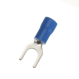 1000#8 Fork/Spade Terminal Connectors 16-14 Gauge (Blue) by A Plus Parts House