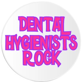 Kiwi Gifts Dental Hygienists Rock - 100 Pack Circle Stickers 3" x 3" - Dentistry Teeth