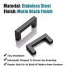 KNOBWELL 12 Pack Matte Black Modern Cabinet Handles Kitchen Drawer