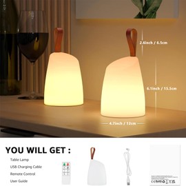 uuffoo Portable Table Lamp Dimmable Rechargeable LED Lantern Outdoor IP44 Waterproof Shower Lamp, 7 Color RGB+Warm White, Memory Function, 7H Timer Auto-Off for Patio Garden Camping