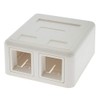 ACCL 2 Port RJ45 Surface Mount Box White (Box only),