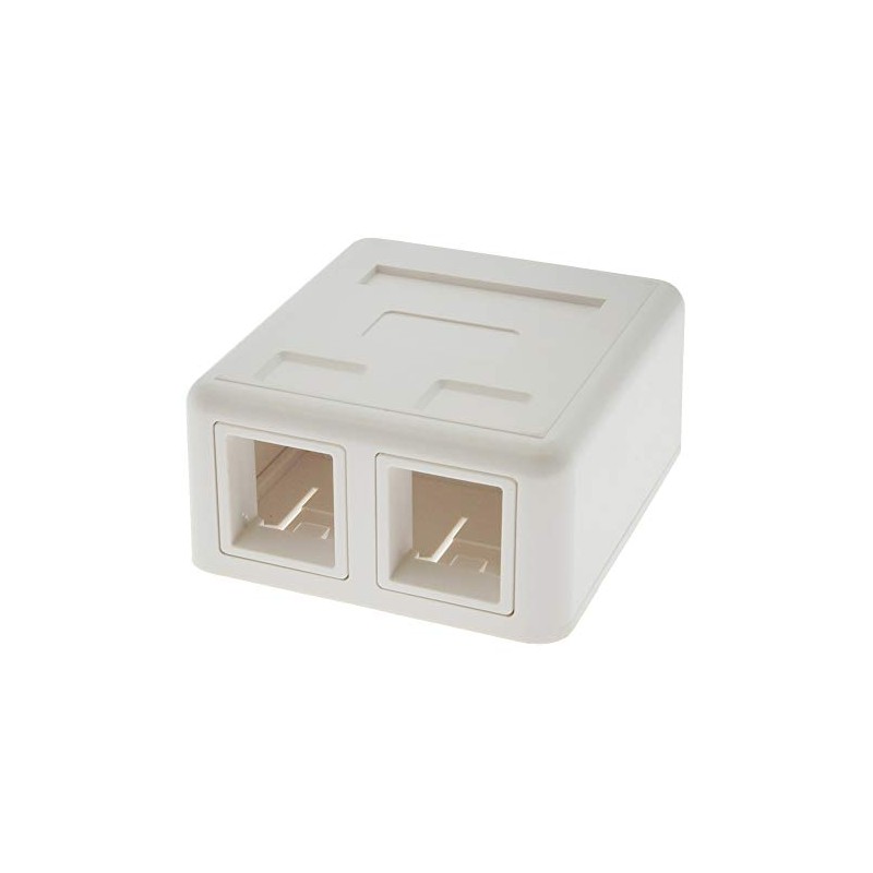 ACCL 2 Port RJ45 Surface Mount Box White (Box only),