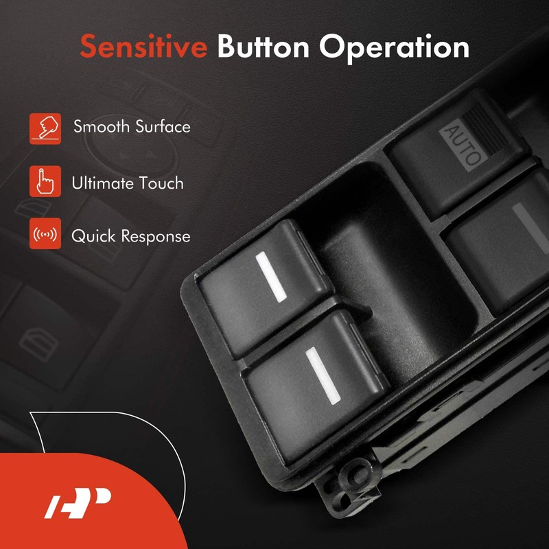 A-Premium Driver Side Master Power Window Switch Replacement for Honda