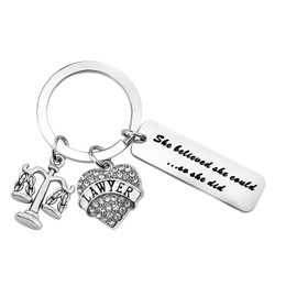 MYOSPARK Scales of Justice Lawyer Keychain Law School Graduation Gift New Lawyer Gift Attorney Gift (Lawyer Keychain)