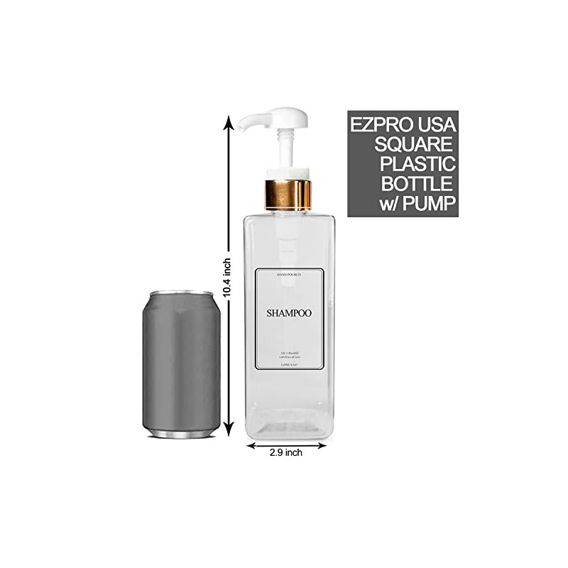 Square Shampoo Conditioner Shower Pump