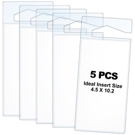 Cinnvoice 5 Pcs Handicap Placard Holder 4.5 x 10.2 Inch Disabled Parking Permit Holder for Car Auto Clear Plastic Sleeve for Disability Placard