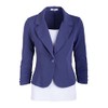 Auliné Collection Blazer de punto de color sólido para mujer,