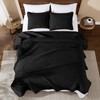WRENSONGE King Size Quilt-3 Pieces Lightweight Black Bedspreads King Quilt