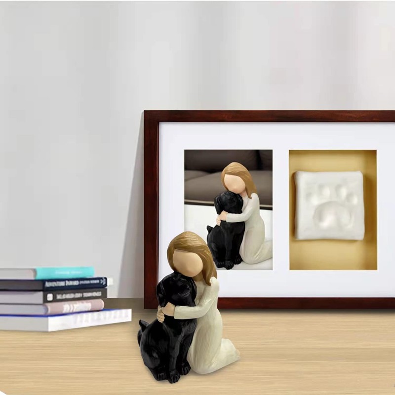 Carracci Black Dog Angel Figures Angel Dog Friendship Memorials Shaped