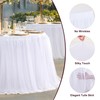 White Round Tulle Tablecloth 48 Inch Tulle Round Table Skirt