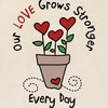 CafePress Our Love Grows Stronger Tote Bag Reusable Natural Beige