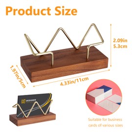 Sibba Business Card Holder Desk Display Stand Post Business Postcard Craft Show Flyer Wall Mount Catalog Case Owner Presentacion Decoration Appointment Reminder Office Organizers (W(Brown))