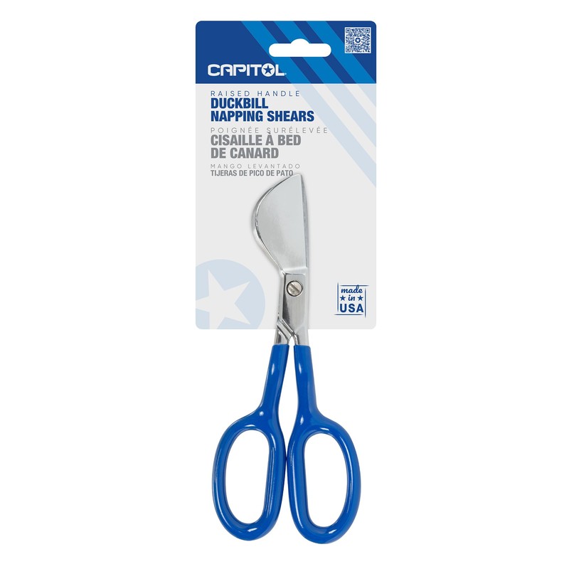 Capitol 115200 Raised Handle Duckbill Napping Shears, Silver/Blue