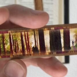 Forest Hiker Nature Scene Handmade Wooden Bookmark - Made in USA - Also Available with Personalization