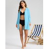 Women's UPF 50+ Swim Cover Up Sun Protection Hoodie Long