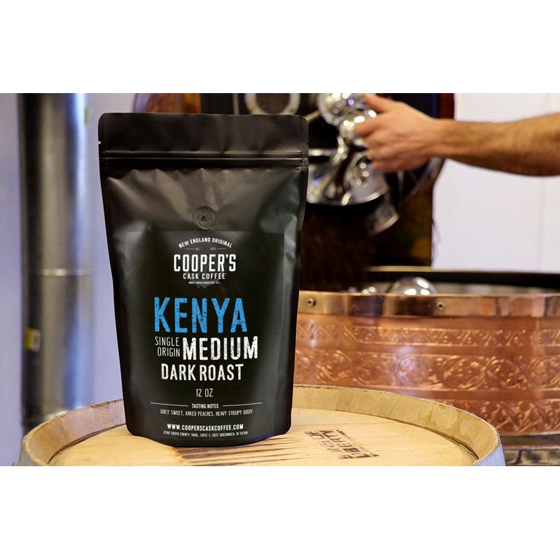 Kenya AA Medium-Dark Roast Coffee Beans, Single Origin Ground Coffee