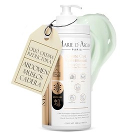 Marie D’Argan Crio Crema Corporal Reafirmante 1000 ml Con Cafeína, Romero Y Castaño De Indias, Efecto Frío, Anticelulitis, Para Abdomen, Piernas Y Caderas, Textura Ligera