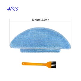 Bamyli 4 St1ck Wischt1cher Ersatzteil, Wischt1cher f1r Tikom L9000 /L8000, f1r Lubluelu SL60D, f1r LaResar L6 Nex, f1r Honiture Q6 SE Roboter-Staubsaugerzubeh?r, Super weicher Mikrofaser Wischtuch mit Pinsel