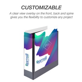 Samsill Durable 4 Inch Binder, Made in the USA, Locking D Ring Customizable Clear View Binder, Black, 2 Pack, Each Holds 775 Pages