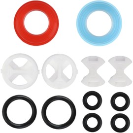 8Pcs Faucet Repair Kit - Ceramic Disc Cartridges and Silicone Washers for Leak Replacement | Pleochroic Valve Tap Accessories with Inserts,Faucet Parts, Washer Assortment