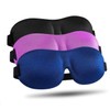 LKY DIGITAL Sleep Mask for Side Sleeper 3 Pack, Blackout