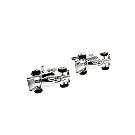 Zac's Alter Ego Silver Formula One Racing Car Cufflinks in Gift Box