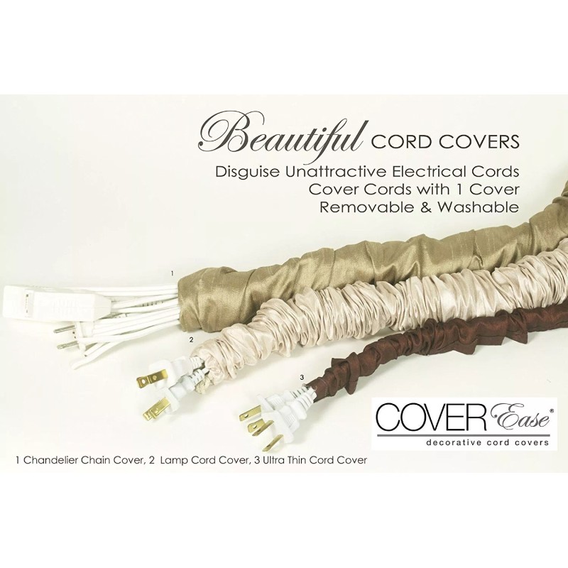 Cover Ease Black 4ft Hook & Loop Removable Cover Chandelier