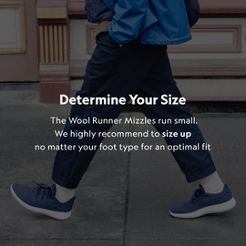 Allbirds Men’s Wool Runner Mizzles Water-Repellent Breathable Casual Walking Sneakers Made with Eco-Friendly Merino Wool - Hazy Indigo (Natural White Sole) - 14 Medium