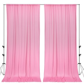 Mohoeey 10 ft x 8ft Blush Backdrop Curtains Panels, Wrinkle Free Polyester Photography Backdrop Drapes,Wedding Party Home Decoration Supplies