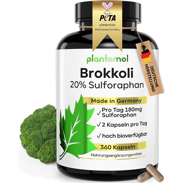 20% Sulforaphane 360 Sulforaphane Capsules High Dose Broccoli Extract with