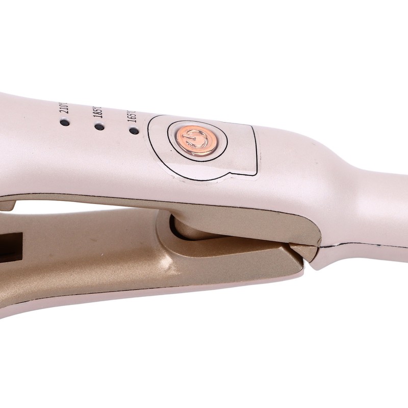 Flat Curling Iron 45W Pink Negative Ion Hair Crimper Waver