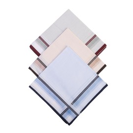 emlstyle Men's Handkerchiefs, 100% Cotton, Traditional Men's Handkerchiefs, Style 1