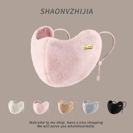 Women's Winter Thermal Riding Face Mask - Thick Fleece-Lined for Cold Protection Pink + Free Size 3ea