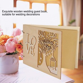 Guest Book, Wedding Guest Book Album Message Notebook Guest Sign in Book for Wedding Engagement Ceremony Party Decoration(02)
