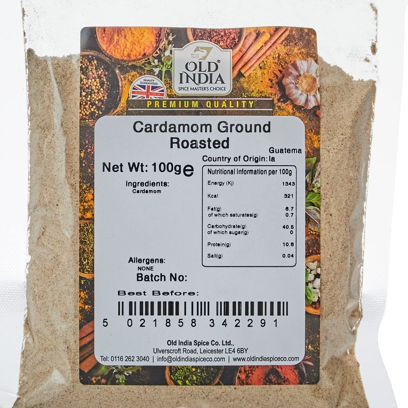 Old India Cardamom Ground Roasted 100g