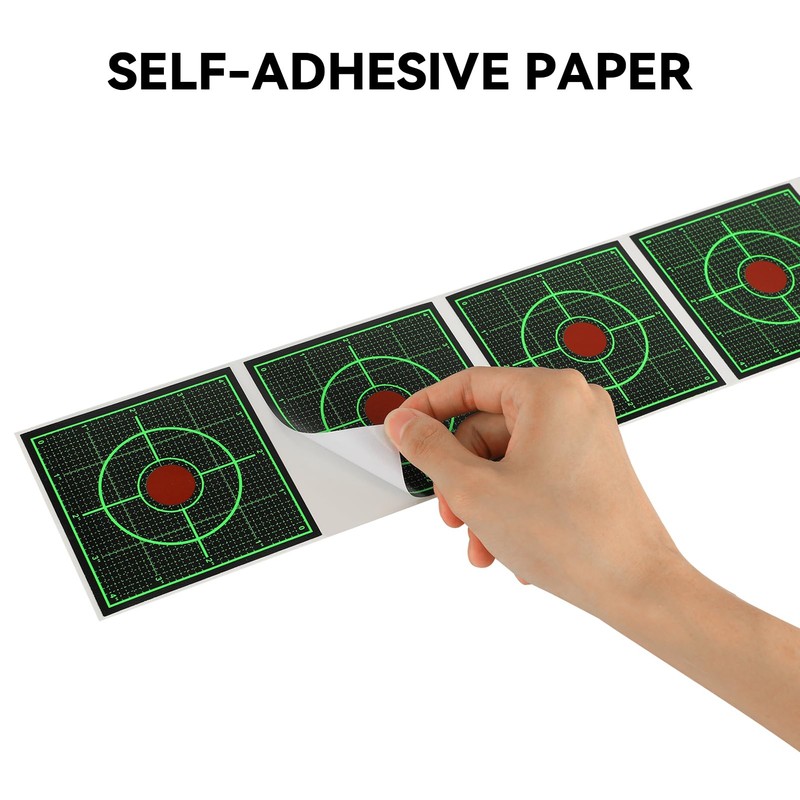 GearOZ Green Sight in Splatter Target Stickers 4" Reactive Paper