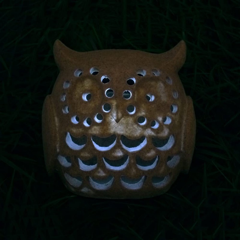 Solar Light LED Outdoor Garden Light Lamp Owl Height 16