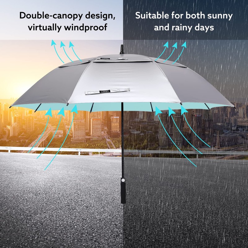 G4Free 54 Inch UV Protection Golf Umbrella Auto Open Vented