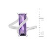 Tuscany Silver Fancy Violet Cubic Zirconia Ring - Size P
