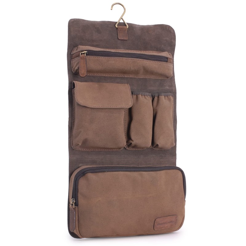 ASHWOOD - Men's Hanging Wash Bag/Shaving Bag/Travel/Gym/Toiletry Bag - Genuine