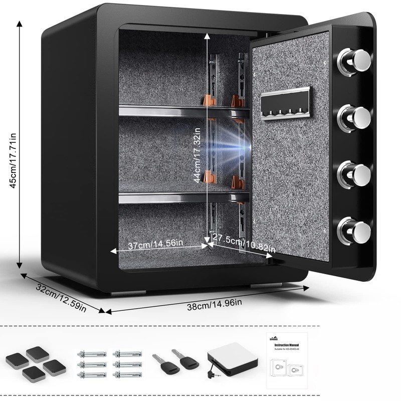 BONANO 2.2 Cub Safe Box, Home Safes Lock Box with